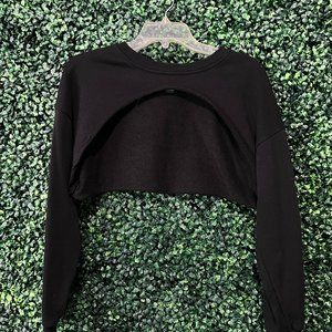 F21 - Black Open Cropped Sweater
